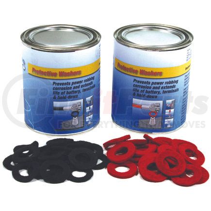 Phillips Industries 9-435 Battery Terminal Protective Washers - Felt Washers, Top Post Terminal, Black, 100 pieces