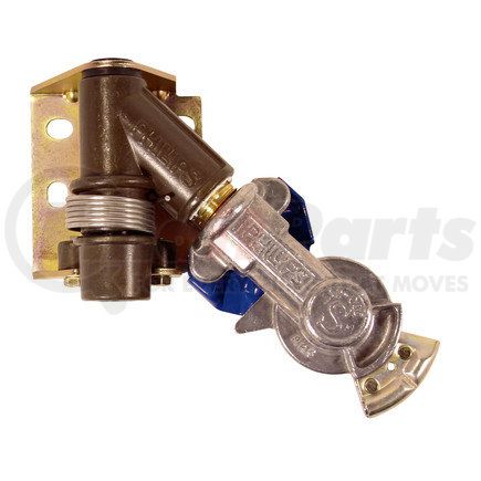 Phillips Industries 12-4506 Swinger Gladhands - 45° with service gladhand, Blue, 3/8" female pipe thread, bottom port