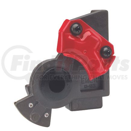 Phillips Industries 12-13823 Anodized Gladhand - Emergency, trailer mount, red, bottom port, anodized, 3/8" female pipe thread