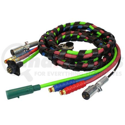 Phillips Industries 30-2255 4-in-1 Electrical/Air Assembly - 12 ft., ABS with (1) QCMS2™ and (1) QCP™, Dual Pole, Rubber Air Lines