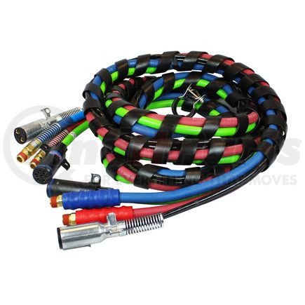 Phillips Industries 30-2256 4-in-1 Electrical/Air Assembly - 12 ft., ABS with WEATHER-TITE™ PERMAPLUGS™ Dual Pole, Rubber Air Lines