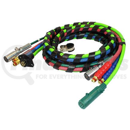 Phillips Industries 30-2279 4-in-1 Electrical/Air Assembly - 15 ft., ABS with (1) QCMS2™ and (1) QCP™, Single Pole, Rubber Air Lines