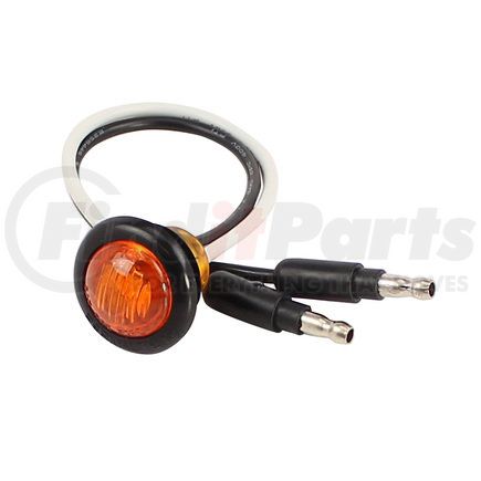 Phillips Industries 51-34323 PERMALITE™ XT 3/4" PC Rated Round Single Function Marker/Clearance Light - Amber, Sealed Housing, with 16 ga., 8" Wire Leads, with (2) .180 Bullet Connectors