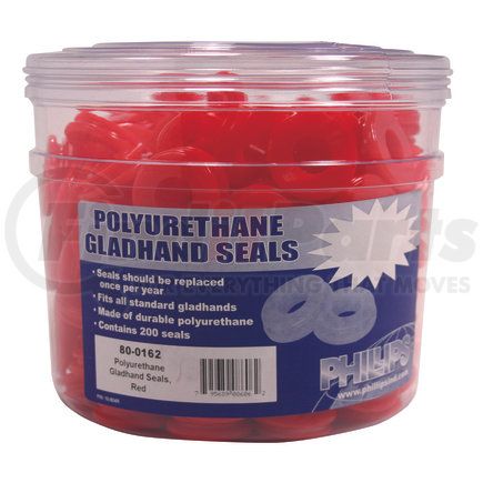 Phillips Industries 80-0162 Display - Gladhands Seals, Red Polyurethane, 