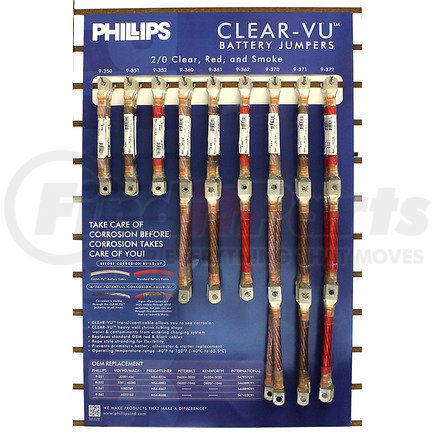 Phillips Industries 80-903 CLEAR-VU™ 2/0 Battery Jumpers Display