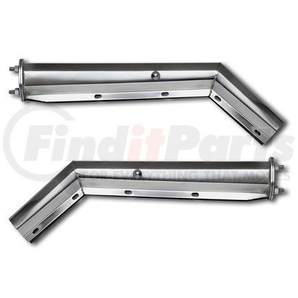 Roadmaster 647S-SL <LI>Stainless steel spring-loaded mud flap hanger, taper style, 45 degree angled (one pair)<LI>2.5