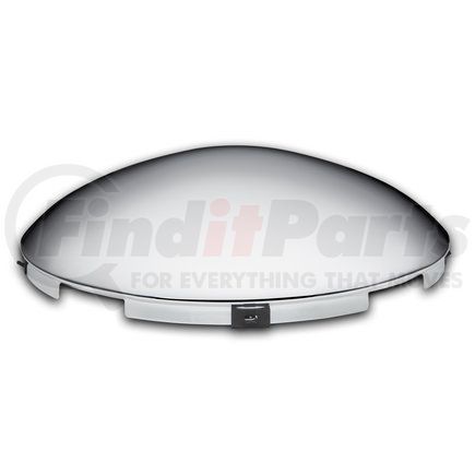 Roadmaster 203 <LI>Chrome front hub cap with 4 notch cutout, for steel wheels<LI>8-23/32"