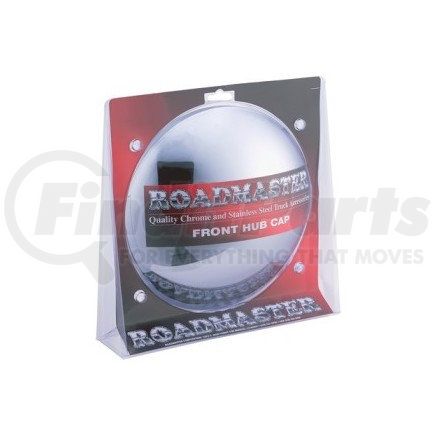 Roadmaster 205SCD <LI>Stainless steel front hub cap with 6 notch cutout & 3/4" lip. Fits 4, 5 and 6 notch hubs, for aluminum wheels<LI>8-23/32"