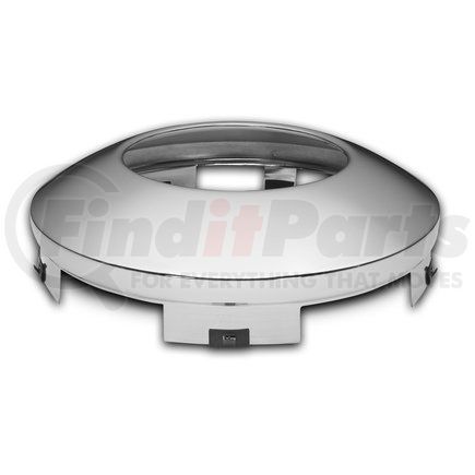 Roadmaster 205H-1 <LI>Chrome front hub cap with 6 multi-notch cutout, 3/4" lip & 4-3/4" meter hole. Fits 4, 5 and 6 notch hubs, for aluminum wheels<LI>8-23/32"