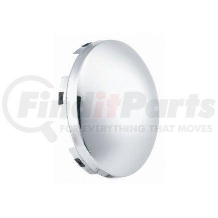 Roadmaster 207 Chrome front hub cap with 6 notch even space cutout, 5/8" lip & 3/4" extended height, for steel wheels 8-23/32"