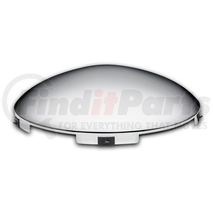 Roadmaster 208 <LI>Chrome front hub cap with 6 multi-notch cutout & 3/8" lip. Fits 4, 5 and 6 notch hubs, for steel wheels<LI>8-23/32"