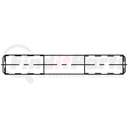 ConMet 10018442 STUD AXLE 5/8"-18UNF 5/8"-11UNC X 3.47"