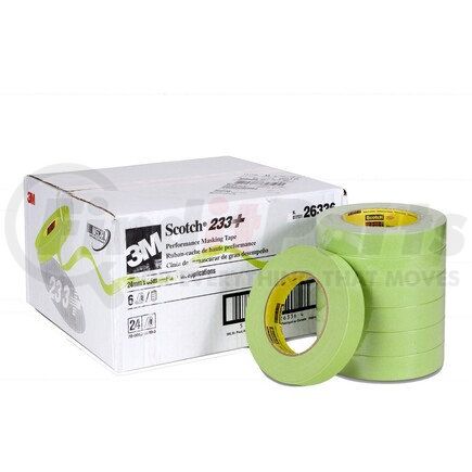 3M 26336 Scotch® Performance Masking Tape 233+, 24 mm x 55 m, Sleeve of 6