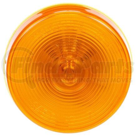 Truck-Lite 10204Y 10 Series Incandescent Clearance / Marker Light - Yellow Round, 1 Bulb, PC, PL-10, 24V