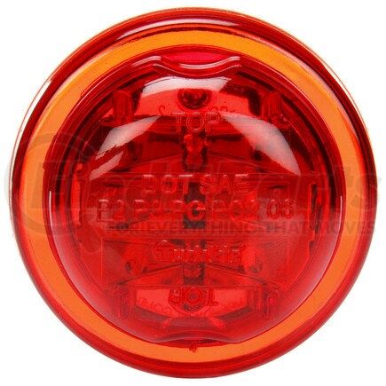 Truck-Lite 10375R 10 Series LED Clearance / Marker Light - High Profile, Red Round, 8 Diode, PC, Fit 'N Forget M/C, 12V