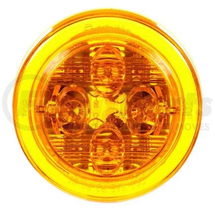 Truck-Lite 10286Y 10 Series Low Profile LED Clearance Marker Light - 8 Diode, 12V, PL-10, Yellow Round