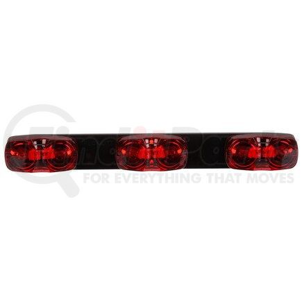 Truck-Lite 1215 Signal-Stat, Incandescent, Identification Bar, Rectangular, Red, 3 Lights, Black, 12V, Kit