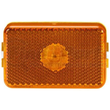 Truck-Lite 14200Y 14 Series, Incandescent, Yellow Rectangular, 1 Bulb, Marker Clearance Light, P2, Reflectorized, PL-10, 12V