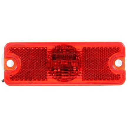 Truck-Lite 18011R 18 Series, European Approved, LED, Red Rectangular, 3 Diode, Marker Clearance Light, ECE, 2 Screw, Reflectorized, Hardwired, Blunt Cut, 12 - 24V, Kit