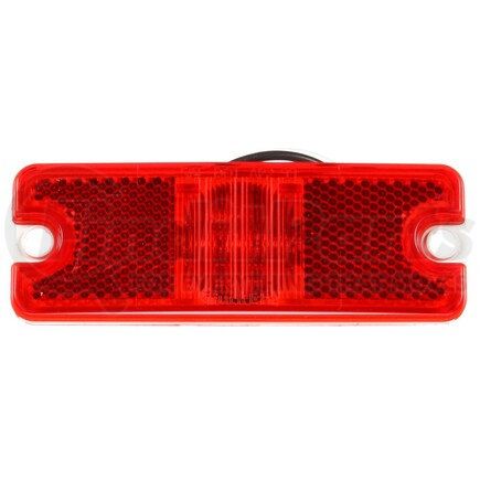 Truck-Lite 18090R 18 Series, LED, Red Rectangular, 3 Diode, Marker Clearance Light, ECE, 2 Screw, Reflectorized, Diamond Shell, Hardwired, Blunt Cut, 12V, Kit