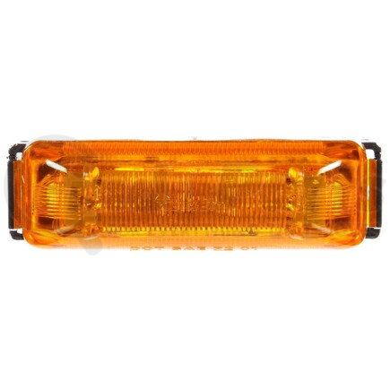 Truck-Lite 19031Y 19 Series, Base Mount, LED, Yellow Rectangular, 4 Diode, Marker Clearance Light, PC, Chrome ABS Bracket Mount, Fit 'N Forget M/C, .180 Bullet Terminal/Ring Terminal, 12V, Kit