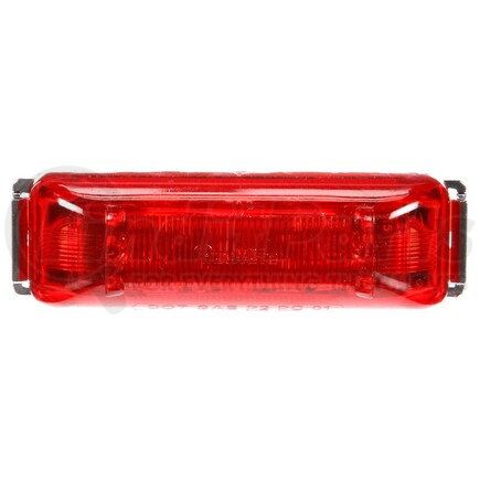 Truck-Lite 19036R 19 Series, Base Mount, LED, Red Rectangular, 4 Diode, Marker Clearance Light, PC, Chrome Polycarbonate Bracket Mount, Fit 'N Forget M/C, .180 Bullet Terminal/Ring Terminal, 12V, Kit