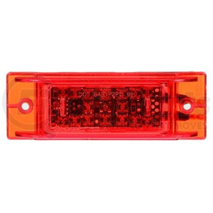 Truck-Lite 21271R 21 Series, LED, High Mounted Stop Light, 16 Diode, Rectangular Red Polycarbonate, Bracket Mount, Hardwired, .180 Bullet, 12V