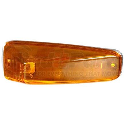 Truck-Lite 25761Y 25 Series, Incandescent, Yellow Triangular, 1 Bulb, Marker Clearance Light, PC, Gray Polycarbonate 2 Screw Surface Mount, Socket Assembly, Ring Terminal/Stripped End, 12V