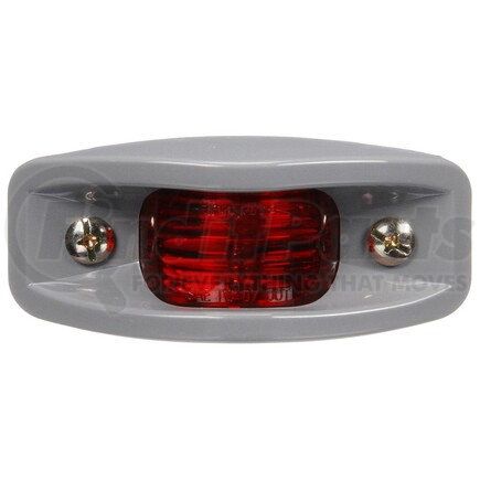 Truck-Lite 26313R 26 Series Clearance / Marker Light - ABS, Incandescent, Red Rectangular, 2 Bulb, PC, Silver ABS Bracket Mount, Hardwired, Stripped End, 12V