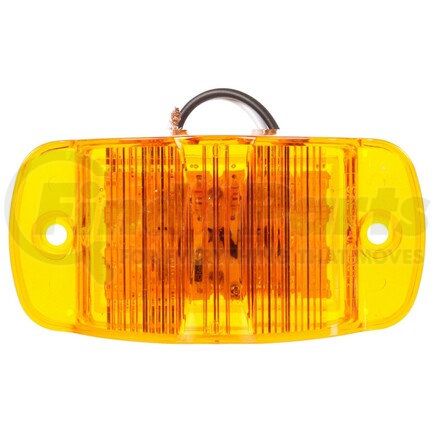 Truck-Lite 2674A Signal-Stat, LED, Amber Rectangular, 8 Diodes, Marker Clearance Light, P3, Amber Polycarbonate Surface Mount, Hardwired, Stripped End, 12V