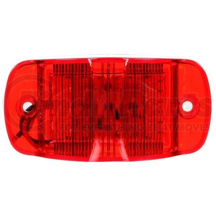 Truck-Lite 2674 Signal-Stat, LED, Red Rectangular, 8 Diodes, Marker Clearance Light, P2, Red Polycarbonate Surface Mount, Hardwired, Stripped End, 12V