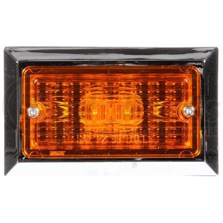 Truck-Lite 2675A Signal-Stat, LED, Yellow Rectangular, 2 Diode, Marker Clearance Light, P2, 2 Screw, Hardwired, Ring Terminal/Stripped End, 12V