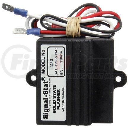 Truck-Lite 270 Flasher Module - Signal-Stat, 20 Light Heavy-Duty Solid-State, Plastic, 80-100Fpm, 12V, Hardwired, 2 Spade Terminal/Fork Terminal