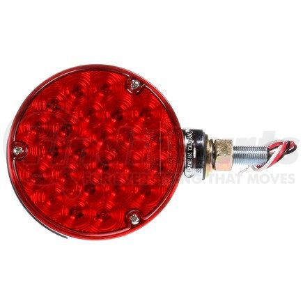 Truck-Lite 2750 Dual Face, LED, 24 Diode, 3 Wires, Round, 1 Stud Mount, Hardwired, Zinc/Chrome Housing, 12V, Red/Yellow