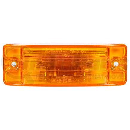 Truck-Lite 29002Y 21 Series, Male Pin, Incandescent, Yellow Rectangular, 2 Bulb, Marker Clearance Light, PC, 2 Screw, PL-10, .180 Bullet Terminal/Ring Terminal, 12V, Kit