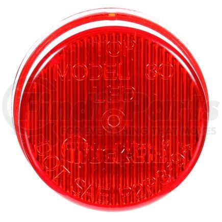 Truck-Lite 30050R 30 Series, LED, Red Round, 2 Diode, Marker Clearance Light, P3, Black PVC Grommet Mount, Fit 'N Forget M/C, Female PL-10, 12V, Kit