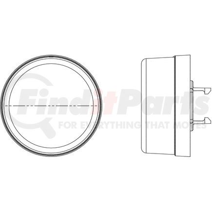 Truck-Lite 30286Y 30 Series, Self - Flashing, LED, Strobe, 3 Diode, Round Yellow, Fit 'N Forget M/C, 12V