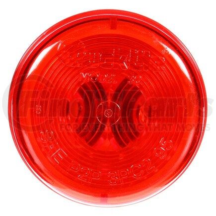 Truck-Lite 30503R 30 Series, Incandescent, Red Round, 1 Bulb, Marker Clearance Light, PC, Black PVC Grommet Mount, PL-10, Ring Terminal/Stripped End, 12V, Kit