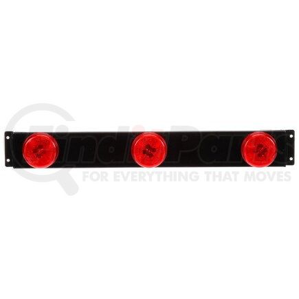 Truck-Lite 30740R 30 Series, Incandescent, Identification Bar, Round, Red, 3 Lights, 6" Centers, Black, 12V, Kit