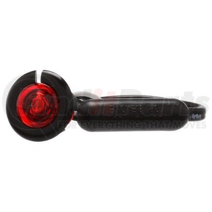 Truck-Lite 33061R Super 33 LED Auxiliary Light - 1 Diode, Round Red, Black Flange Mount, Hardwired, .180 Bullet, 12V, Kit