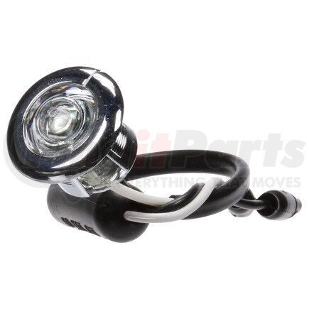 Truck-Lite 33062C Super 33 LED Auxiliary Light - 1 Diode, Round Clear, Chrome Flange Mount, Hardwired, .180 Bullet, 12V, Kit