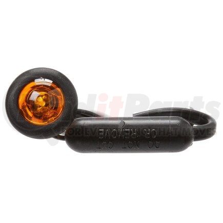 Truck-Lite 33065Y 33 Series, LED, 1 Diode, Round Yellow, Auxiliary Light, Black Grommet Mount, Hardwired, .180 Bullet, 12V, Kit