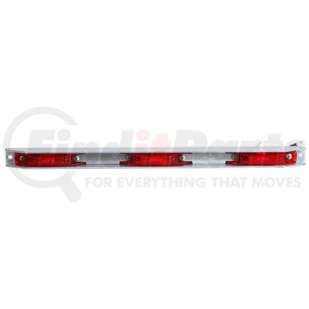 Truck-Lite 35740R 35 Series, LED, Identification Bar, Rectangular, Red, 3 Lights, 6" Centers, Silver, 12V, Kit