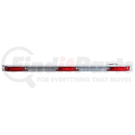 Truck-Lite 35741R 35 Series, LED, Identification Bar, Rectangular, Red, 3 Lights, 9" Centers, Silver, 12V, Kit