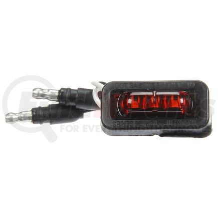 Truck-Lite 36115R 36 Series, Flex - Lite Rear Exit Wire, LED, Red Rectangular, 3 Diode, Marker Clearance Light, PC, Adhesive Mount, Hardwired, .180 Bullet Terminal, 12V