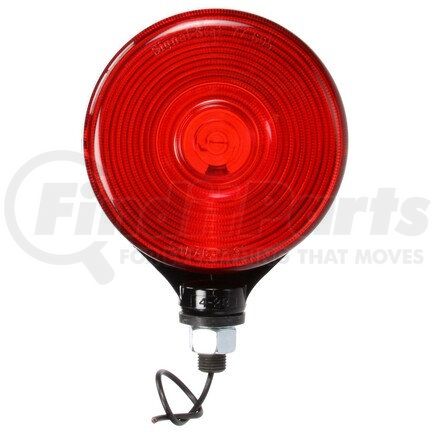 Truck-Lite 3850 Signal-Stat Incandescent Pedestal Light - Red/Yellow Round, 1 Bulb, Dual Face, 1 Wire, 1 Stud, Black, Stripped End