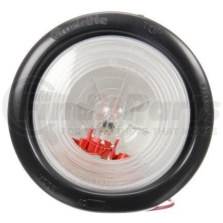 Truck-Lite 40044 Super 40, Incandescent, Clear Round, 1 Bulb, Back - Up Light, Black Grommet Mount, PL-2, Stripped End/Ring Terminal, 12V, Kit