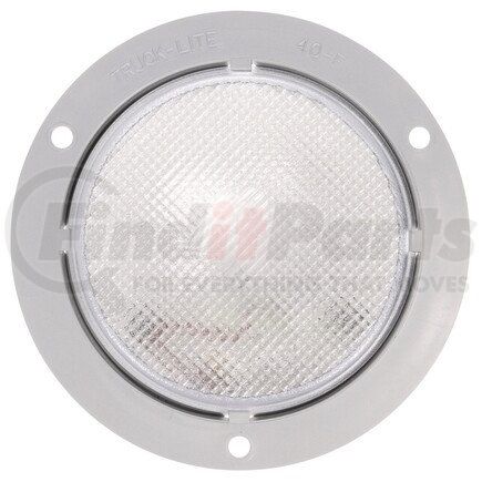 Truck-Lite 40223 Dome Light - 40 Series, Incandescent, 1 Bulb, Round Clear, Gray Flange Mount, PL-2, 12V