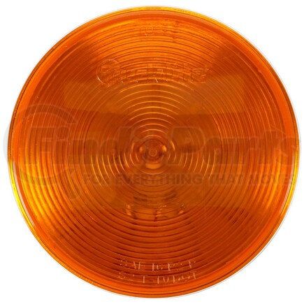 Truck-Lite 40209Y 40 Series, Incandescent, Yellow Round, 1 Bulb, Front/Park/Turn, 24V, PL-3