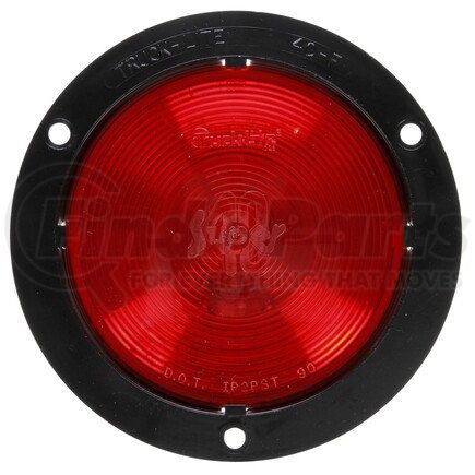 Truck-Lite 40259R Super 40, Incandescent, Red, Round, 1 Bulb, Stop/Turn/Tail, Black Flange Mount, PL-3, 12V